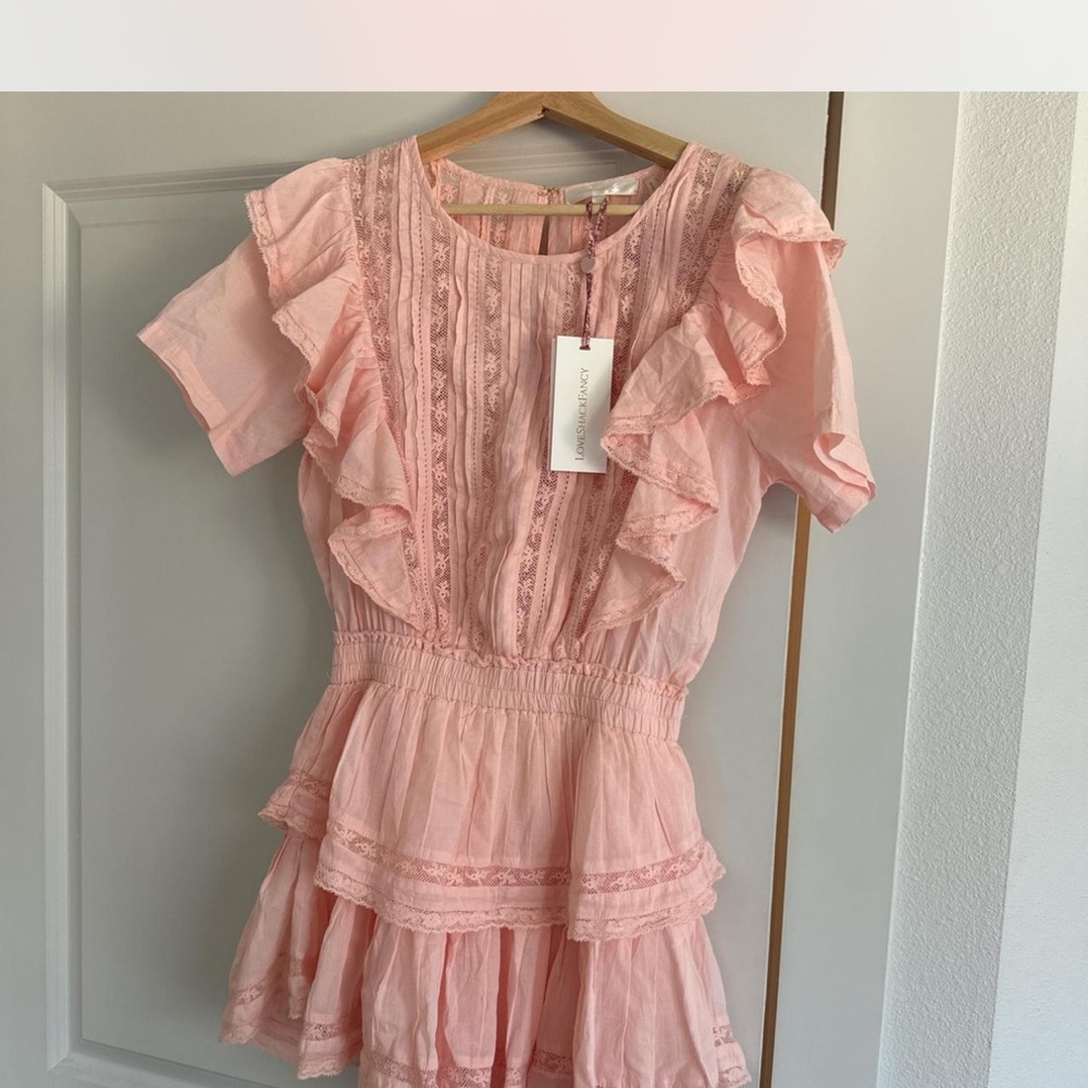 Loveshack fancy natasha dress Bellrose pink